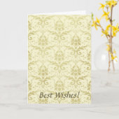 Oude Wereld Damast Patroon Kaart (Gele Bloem)