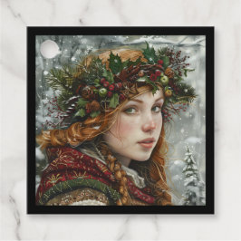 Oude Wereld Dame Bedankjes Labels