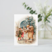 Oude Wereld Duitse Kerstman Feestdagenkaart (Staand voorkant)