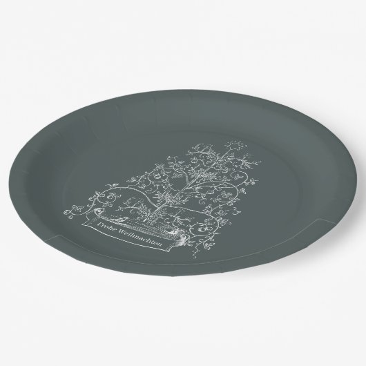 Oude Wereld Duitse Tannenbaum Papieren Bordje (Gekanteld)