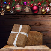 Oude Wereld Faux Leder Cadeaupapier