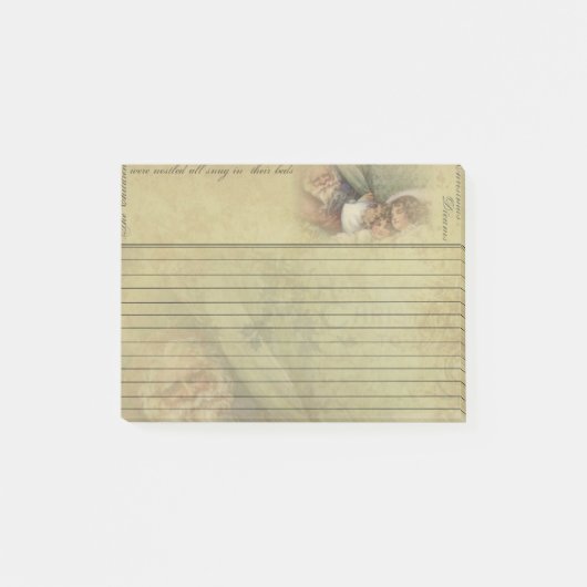 Oude Wereld Kerstman & Slapende Kinderen Sticky No Post-it® Notes (Voorkant)