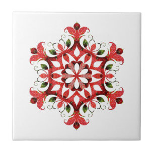 Oude Wereld  Land Rood Ontwerp Keramische Tegel Tegeltje