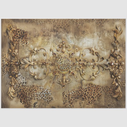 Oude Wereld Medaillon Tissuepapier (Voorkant)