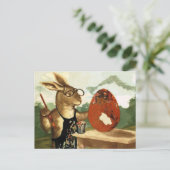  OUDE WERELD MR. RABBIT PAINTING EGG BRIEFKAART (Staand voorkant)