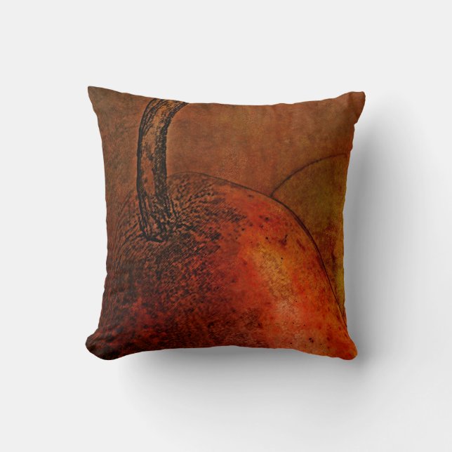 Oude Wereld Peren Art Kussen (Voorkant)