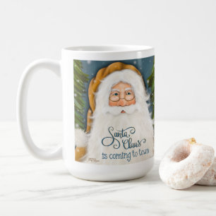 Oude Wereld Santa Kerstmis Vakantie Koffie Mok