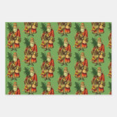  Oude Wereld Santas Inpakpapier Vel (Voorkant 3)