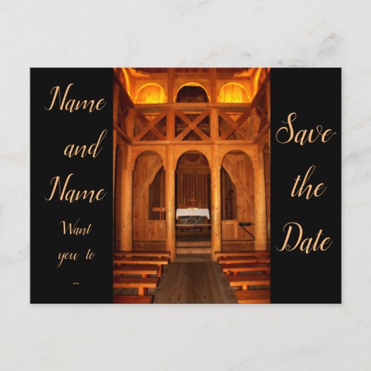 Oude Wereld Save the Date Aankondigingskaart (Voorkant)