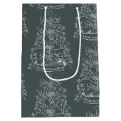 Oude Wereld Traditionele Kerstmis Medium Cadeauzakje (Achterkant)