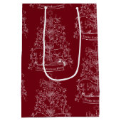 Oude Wereld Traditionele Kerstmis Medium Cadeauzakje (Achterkant)