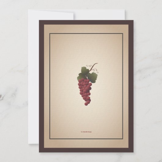 Oude Wereld Tuscan Grapevine Wine Tasting Party Kaart (Achterkant)