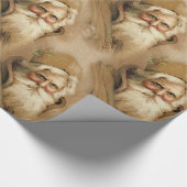 Oude Wereld Victoriaans Sinterklaas Cadeaupapier (Hoek)