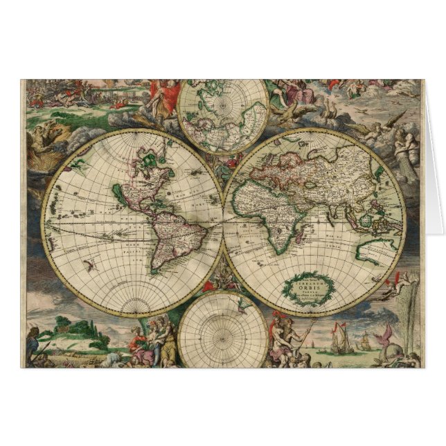 Oude wereldkaart (Voorkant Horizontaal)