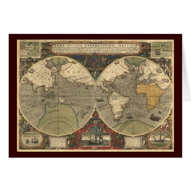 Oude Wereldkaart (Voorkant Horizontaal)