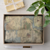 Oude Wereldkaart Antiek  Decoupage Document Tissuepapier (Geschenk)