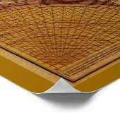 OUDE WERELDKAART Art Poster (Hoek)