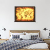 Oude Wereldkaart Art Print (Insitu (Slaapkamer))