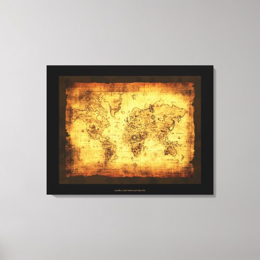 Oude Wereldkaart Art Print (Voorkant)