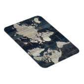 Oude Wereldkaart blauw Magneet (Rechterzijde)