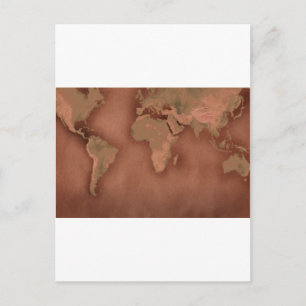 oude wereldkaart briefkaart
