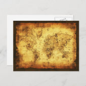 Oude Wereldkaart cadeaus Briefkaart (Voorkant / Achterkant)