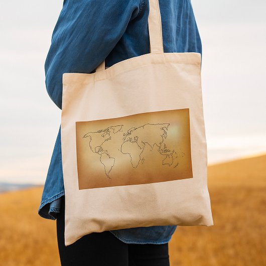Oude Wereldkaart Canvas tas