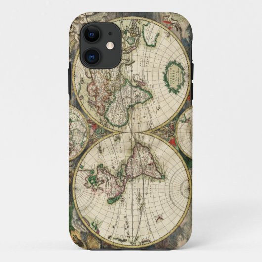 Oude Wereldkaart Case-Mate iPhone Case (Achterkant)