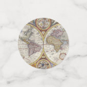 Oude Wereldkaart Confetti (Kleine voorkant)