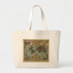 Oude Wereldkaart draagtas cadeaus