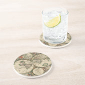 Oude Wereldkaart Drank Zandsteen Onderzetter (Zijkant)