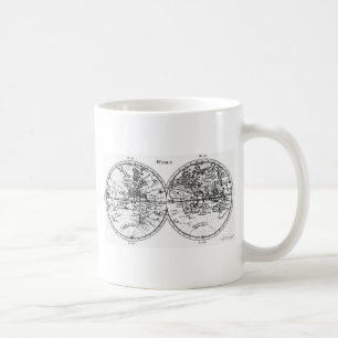 Oude wereldkaart koffiemok