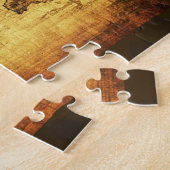 Oude Wereldkaart  kunst puzzel (Zijkant)