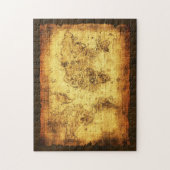 Oude Wereldkaart  kunst puzzel (Verticaal)