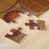 Oude Wereldkaart  kunst puzzel Legpuzzel (Zijkant)
