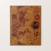 Oude Wereldkaart  kunst puzzel Legpuzzel (Verticaal)