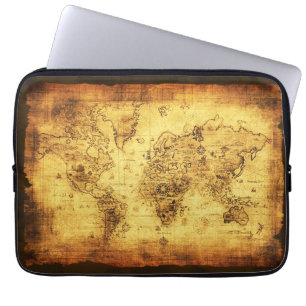 Oude Wereldkaart  laptophoes Laptop Sleeve