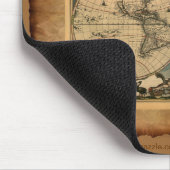 Oude Wereldkaart Mousepad Muismat (Hoek)