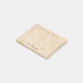 Oude Wereldkaart Naam 4x3 toevoegen Post-it® Notes (Schuin)