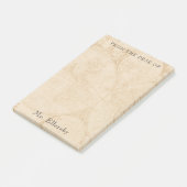 Oude Wereldkaart Naam 4x6 toevoegen Post-it® Notes (Schuin)