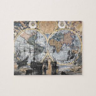Oude Wereldkaart - Naar Zee Legpuzzel