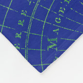 Oude Wereldkaart Nautical Anchor Monogram Fleece Deken (Hoek)