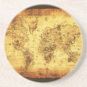 Oude Wereldkaart Smaakvol Earth Gift Onderzetter