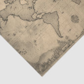 Oude Wereldkaart Tissuepapier (Detail)