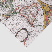 Oude Wereldkaart Tissuepapier (Detail)