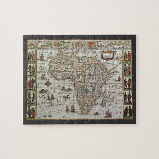 Oude Wereldkaart van Afrika, circa 1635 Legpuzzel (Horizontaal)