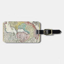 Oude Wereldkaart van Noord-Europa Bagagelabel