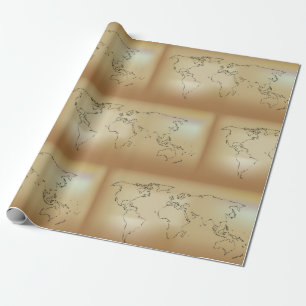 Oude Wereldkaart Verpakkingspapier Cadeaupapier