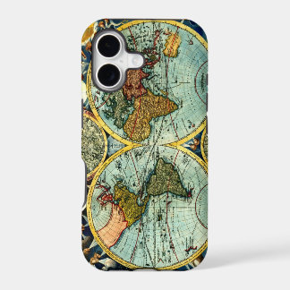 Oude Wereldkaart Vintage Globe Kunst Iphone Hoesje