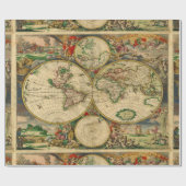  oude wereldkaarten Antiek kaarten Cadeaupapier (Vlak)